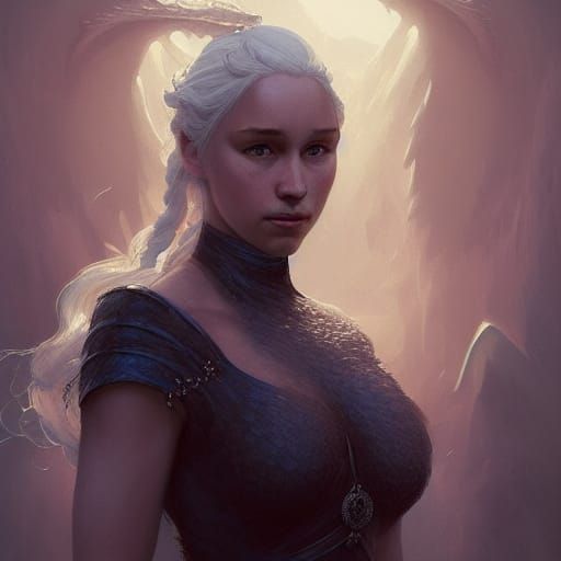 Dragon Queen Portrait in Hyperdetailed Style