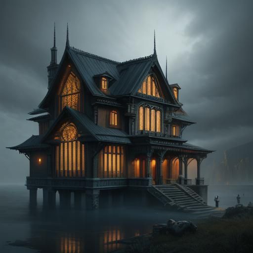 Stunning Modern House Surrounded by a Moat