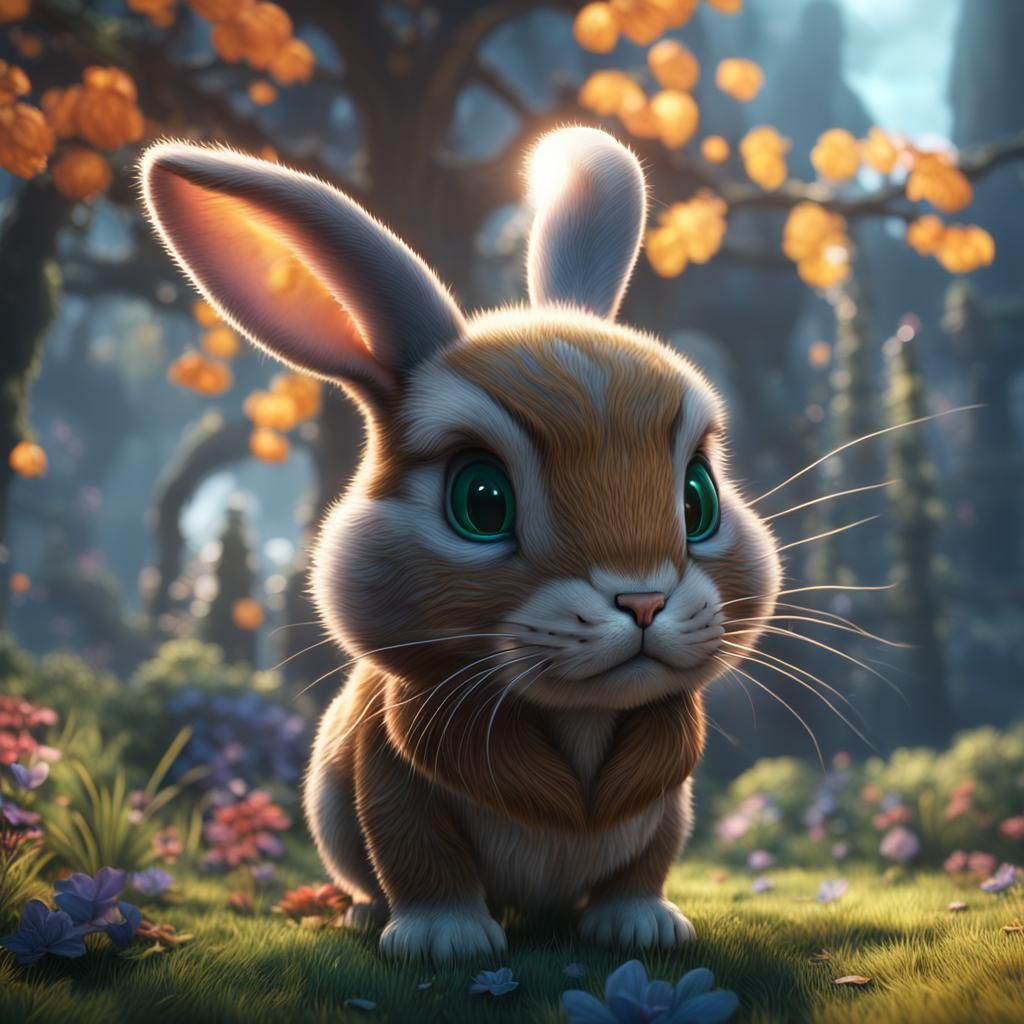 Fantastical Bunny in Detailed Matte Painting