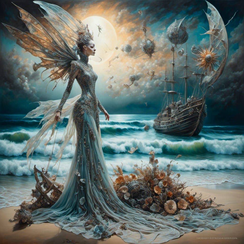 Fae Queen of Neptune. beach combing