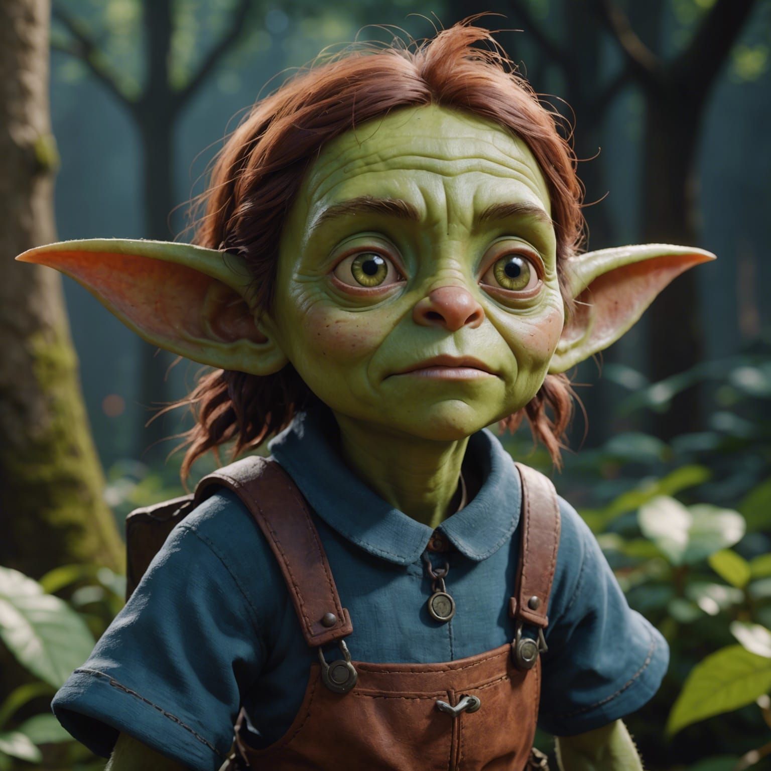 Cute Goblin Girl in Studio Ghibli Style