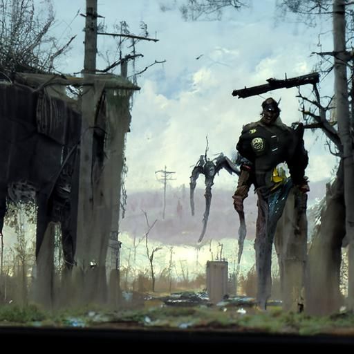 Sinister Post-Apocalyptic War in Fallout Style