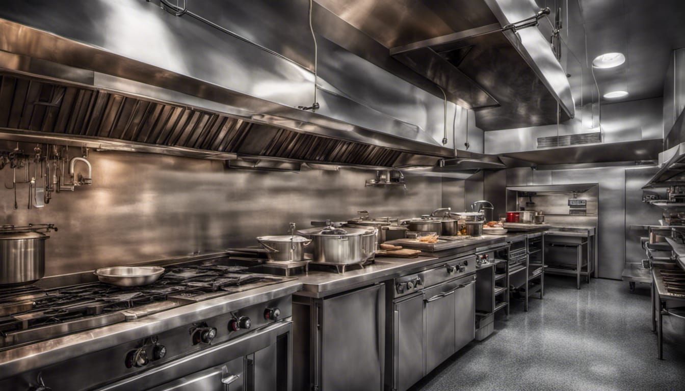 Hyperrealistic Professional Restaurant Kitchen in High Defin...