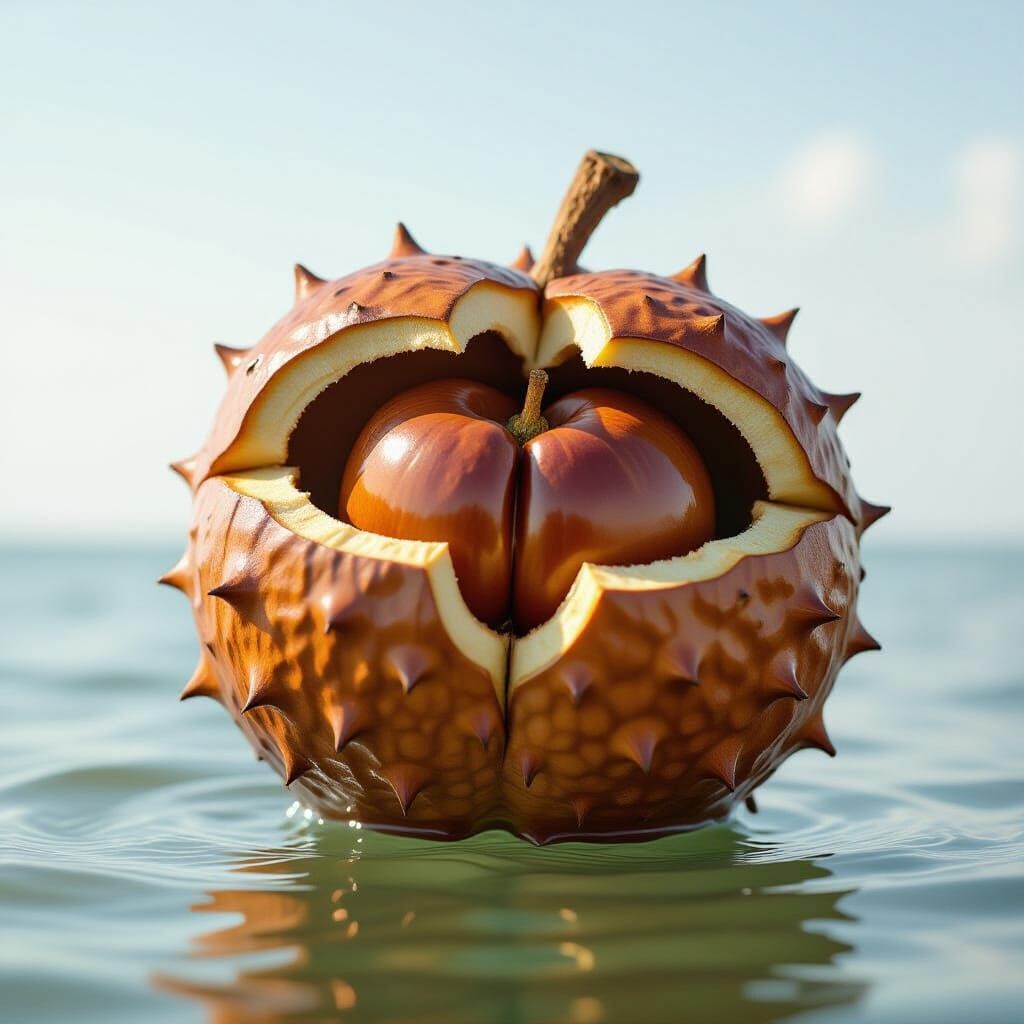 Chestnut Floating Inside a Shell