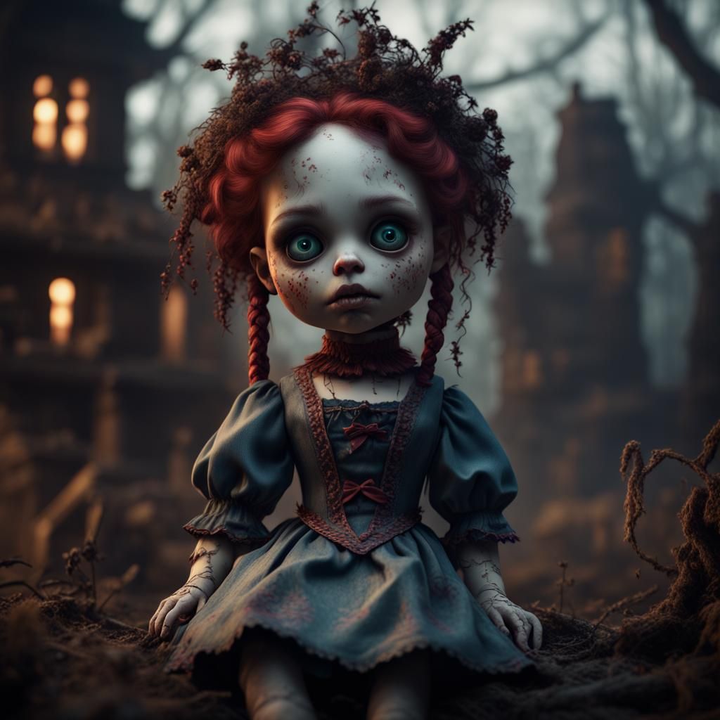 Creepy Doll in Detailed Matte Painting
