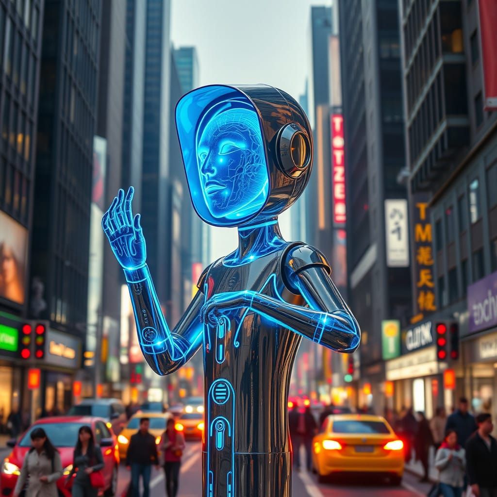 Hologram traffic lamp