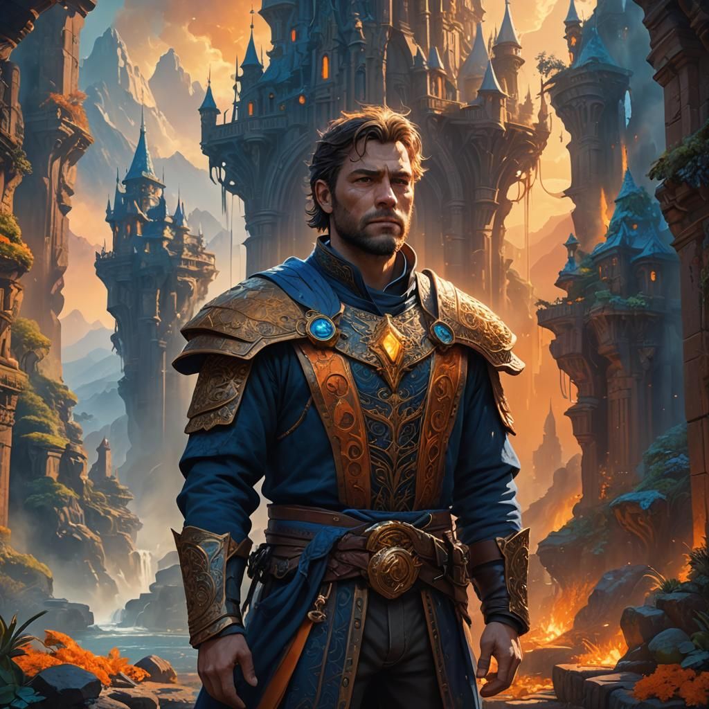 Fantasy Portrait with Art Deco Influences