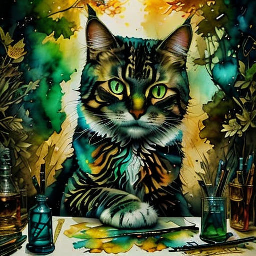 Mystical Bioluminescent Forest in Whimsical Watercolor Style