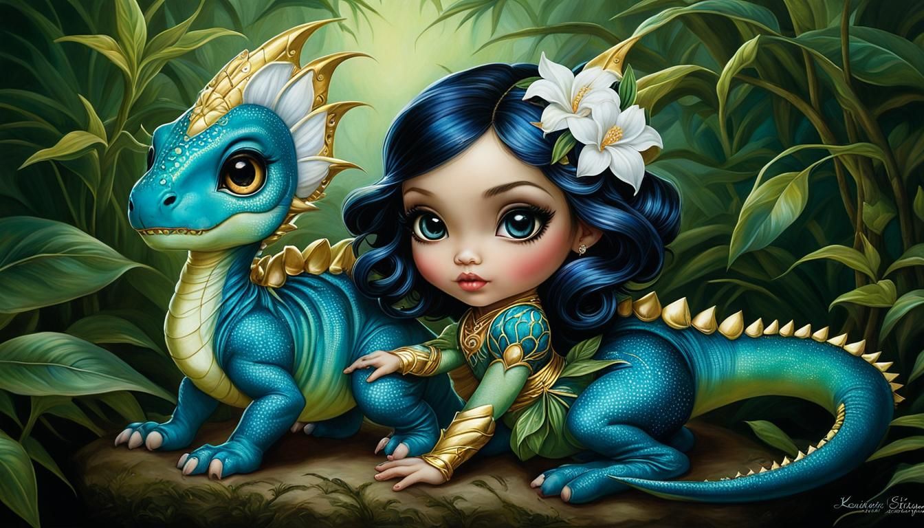 Image: Good friends. Lena and Dinoto. /3