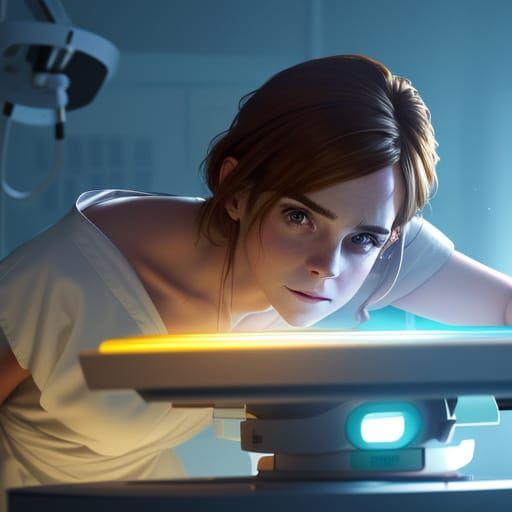 Hospital Birth: Emma Watson in Digital Concept Art