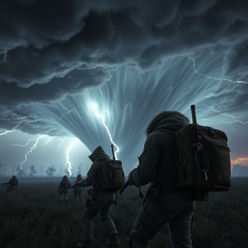 Storm Chasers in Action, as Unreal Engine 5 Art