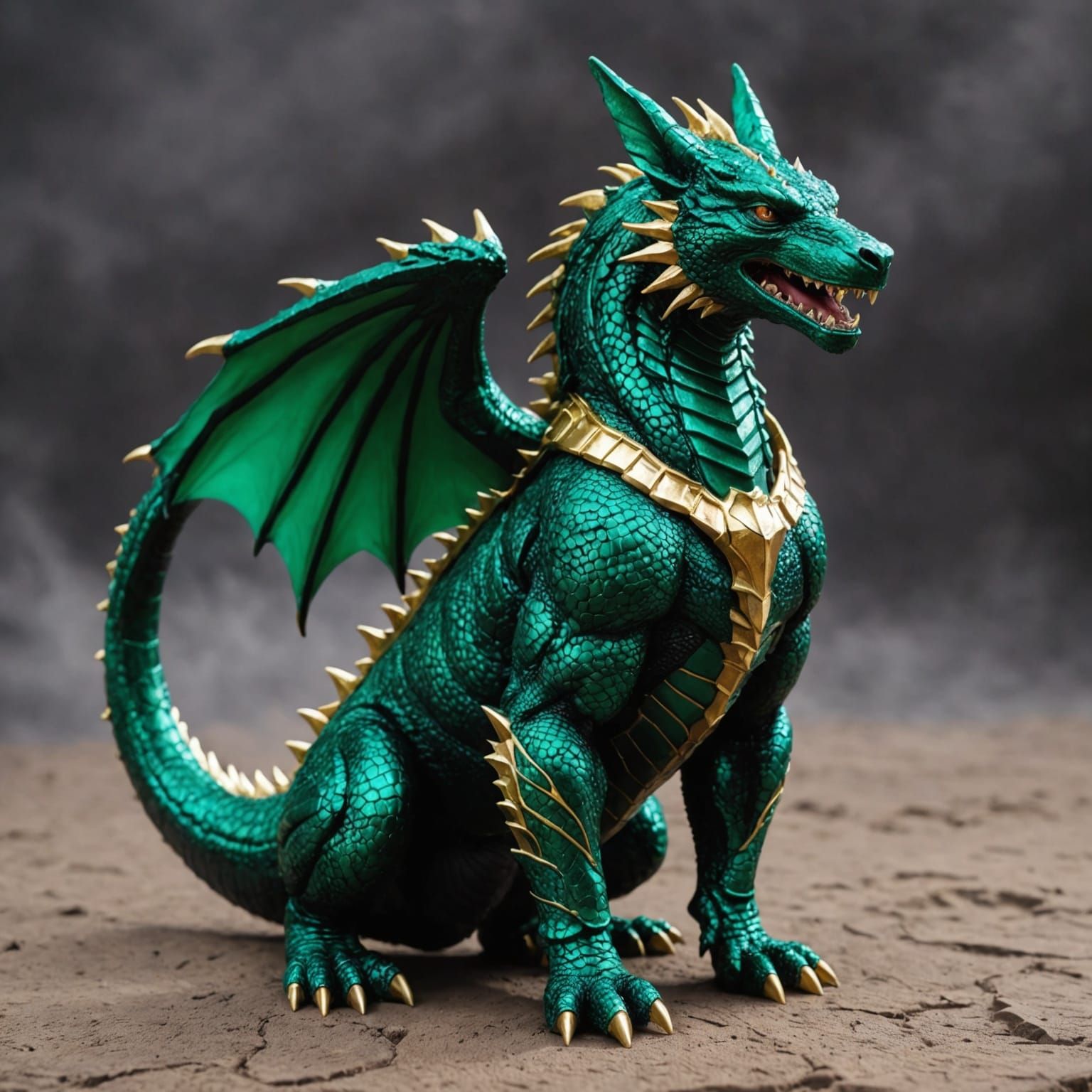 Emerald Anubis Godzilla Dragon Hybrid