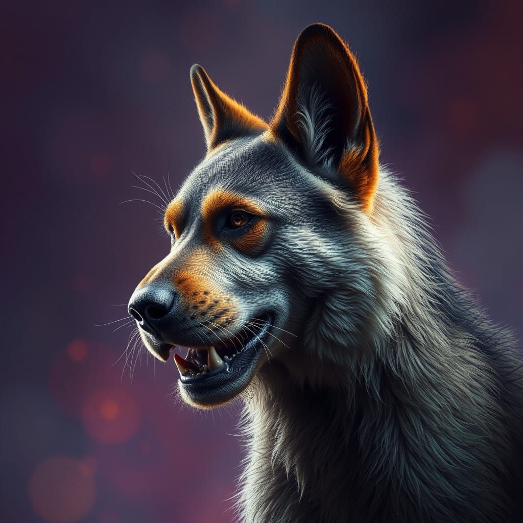 Hyperrealistic Dogman Concept Art in a Fantastical Setting