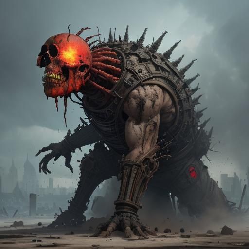 Explosive Zombie Bomb Squad in Detailed Matte Painting