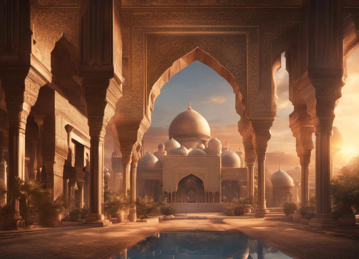 Arabian Palace at Magic Hour: Digital Matte Painting