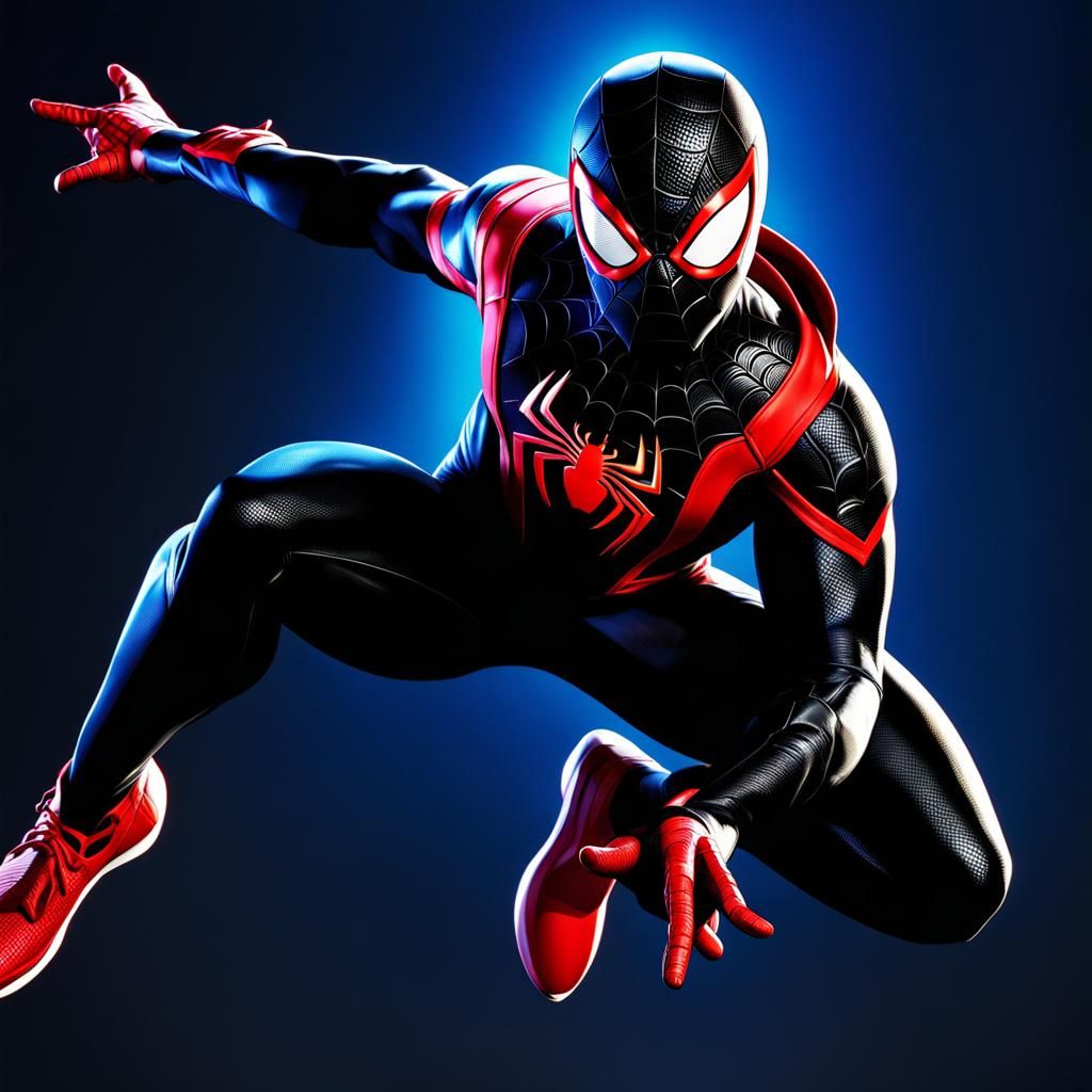 Spider-Man Miles Morales: Dynamic Superhero in Motion