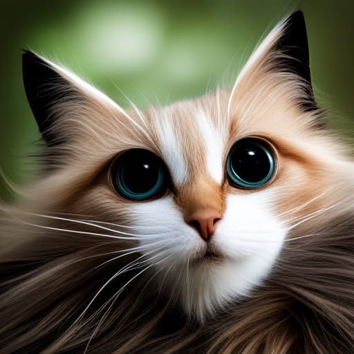 Ragamuffin Hippy Chick with Cats and Spiders