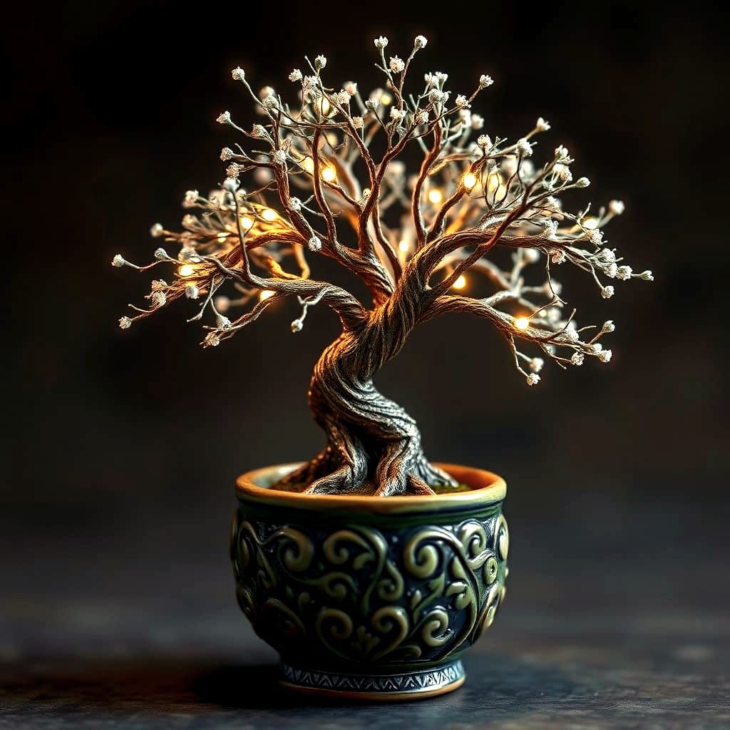 Majestic Iridescent Tree Radiating Ethereal Light