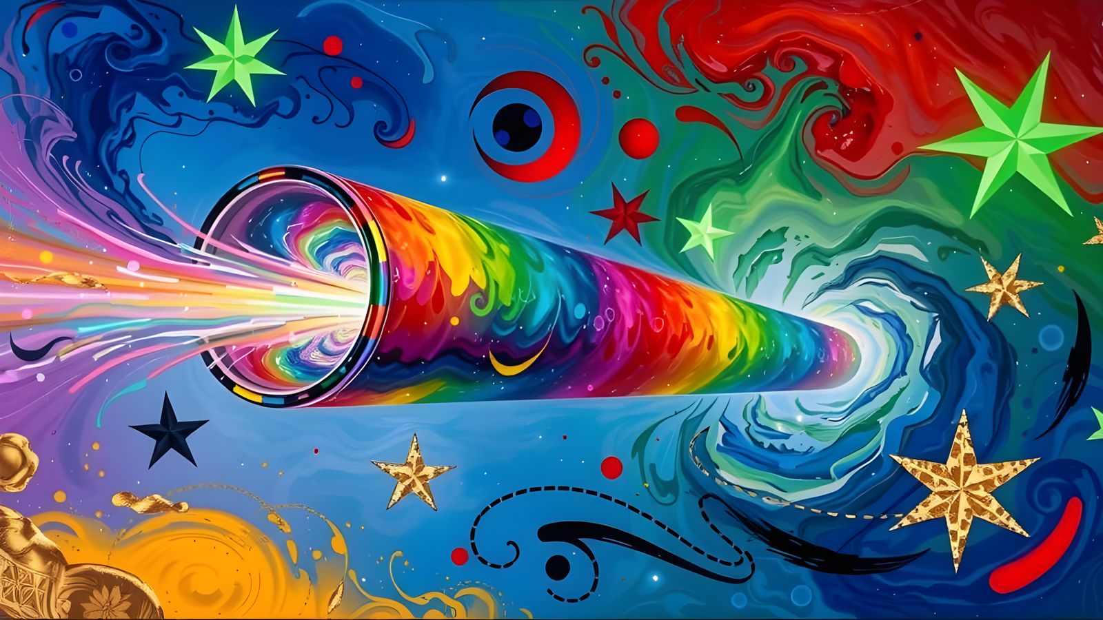 Abstract Vortex of Color and Motion