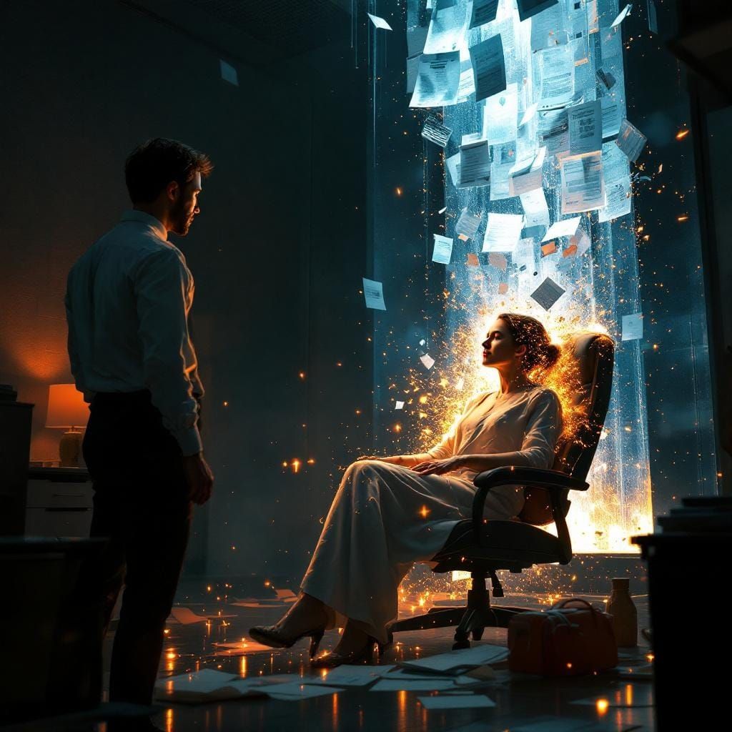 Surreal Doctor's Office with Chiaroscuro Glow