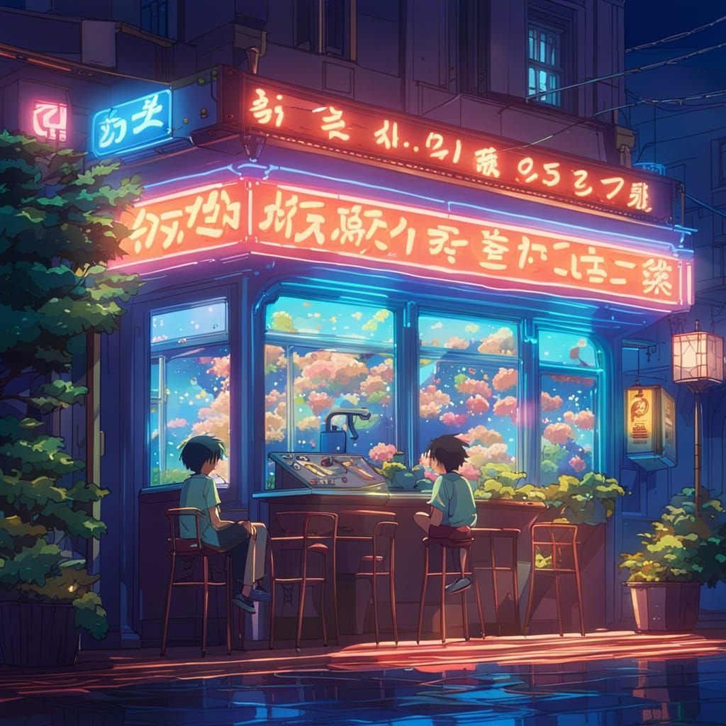 Arcade Summer: Ghibli-esque Anime Key Visual