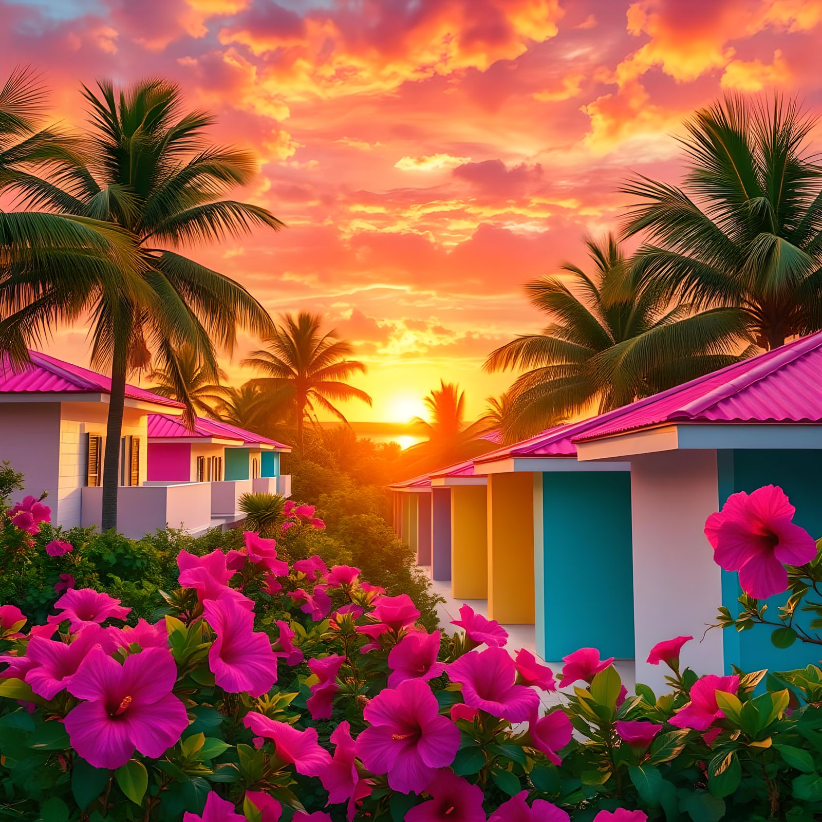 Sunset in the Bahamas