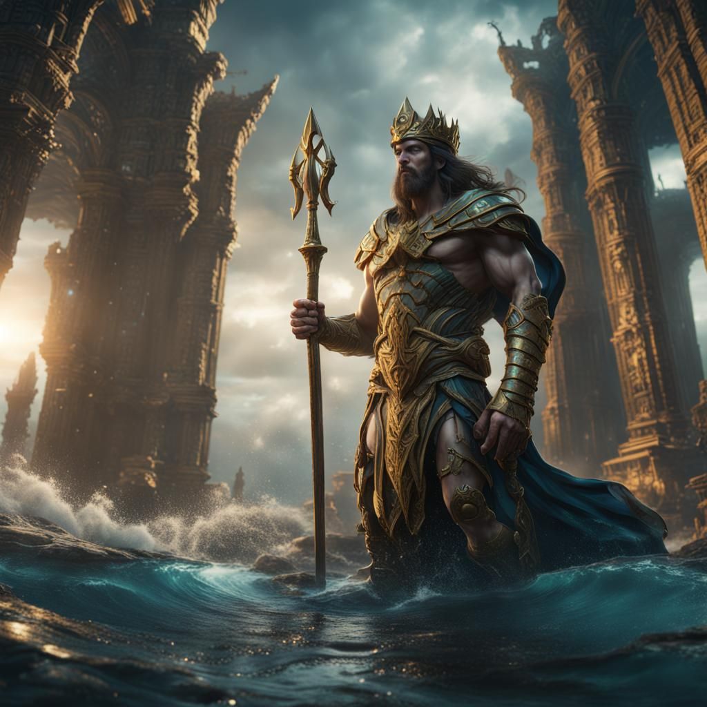 King of Atlantis: Detailed Fantasy Concept Art