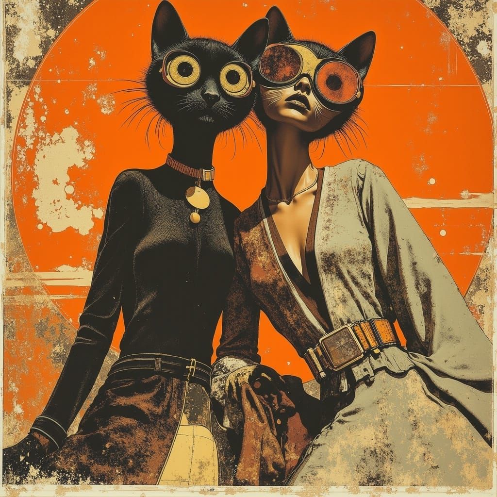 Vintage-Style Cat Admits Longing for Elusive Love