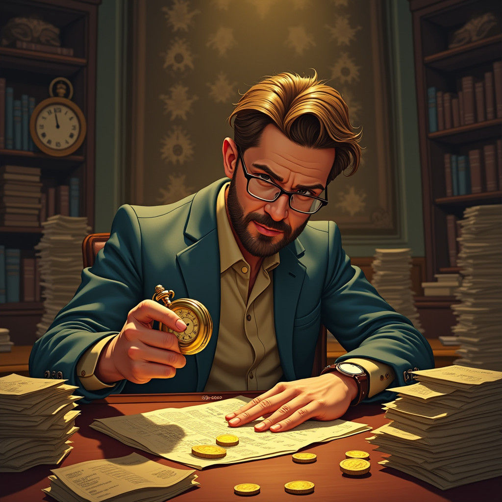 Entrepreneur Studies Time, Cinematic Still Life