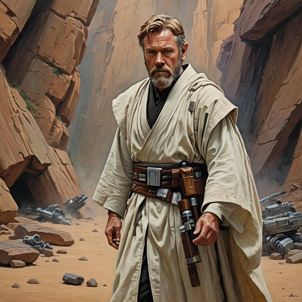 Obi-Wan Kenobi: Oil Painting Portrait