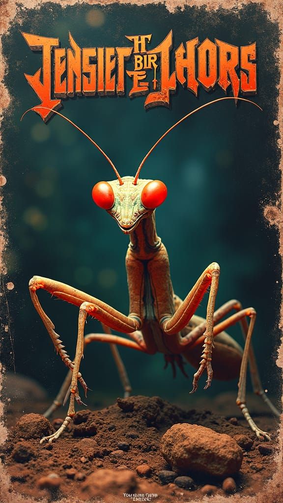 Rock Band LP Cover Art in Distressed Vinyl Style