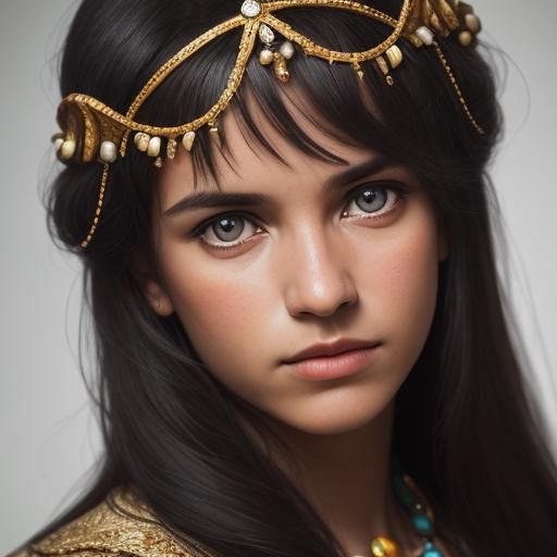 Berber Woman with Gold Diadem, Professional Portrait