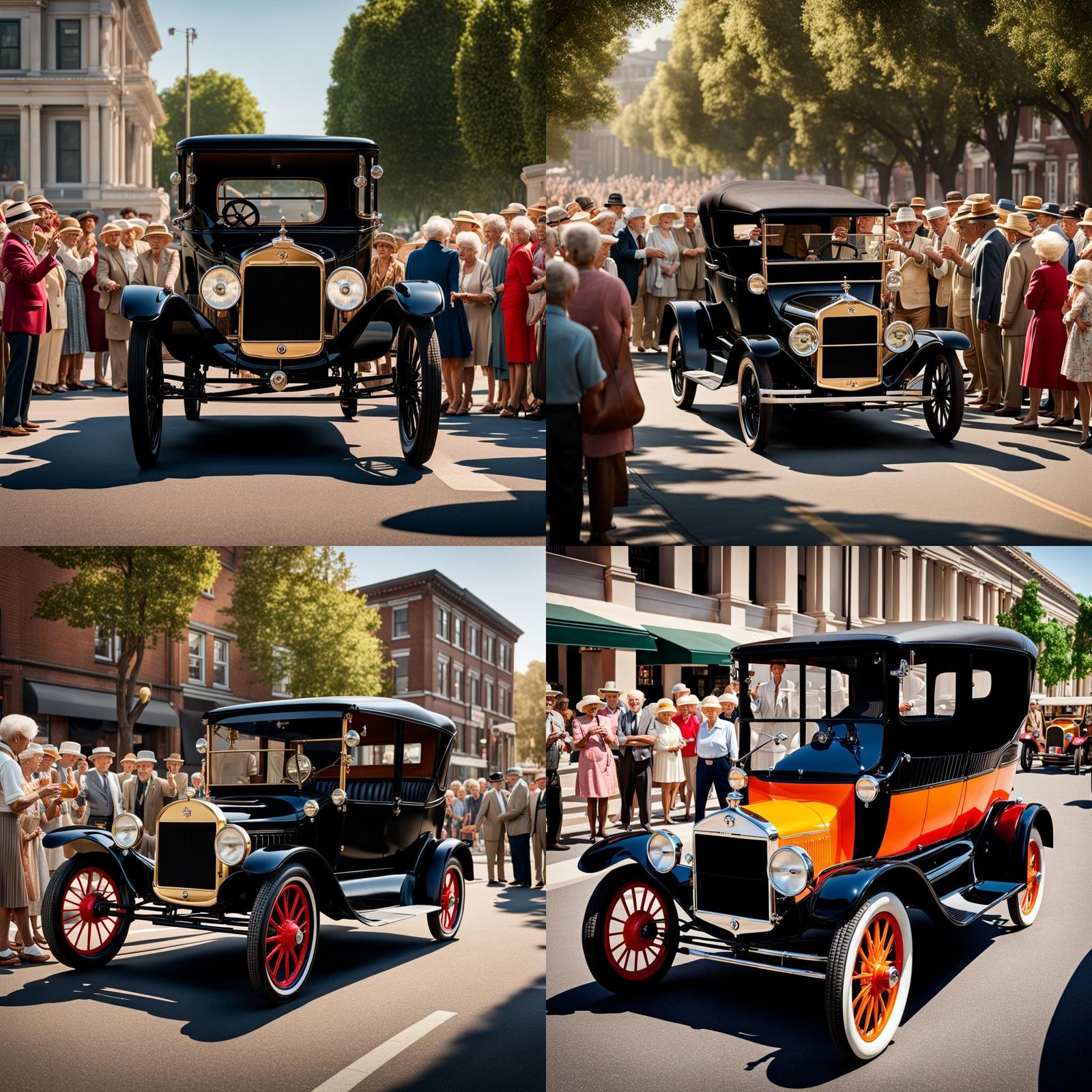 Vintage Model T Car in Hyperrealistic 8k