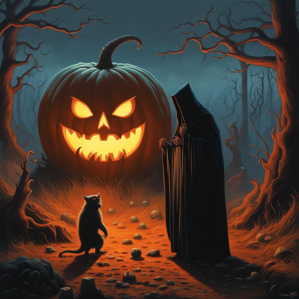 Nightmarish Creatures in Gothic Horror Style