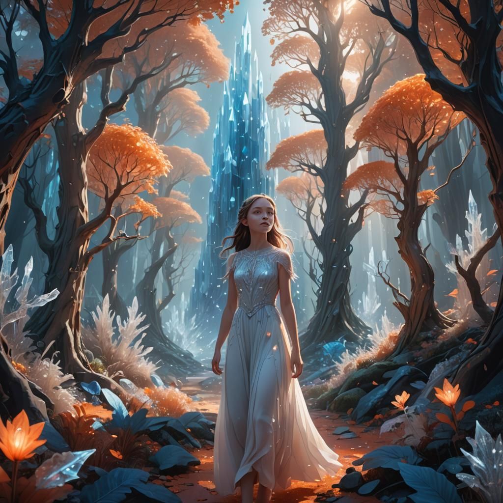Crystal Forest: Fantasy Art of a Girl's Journey