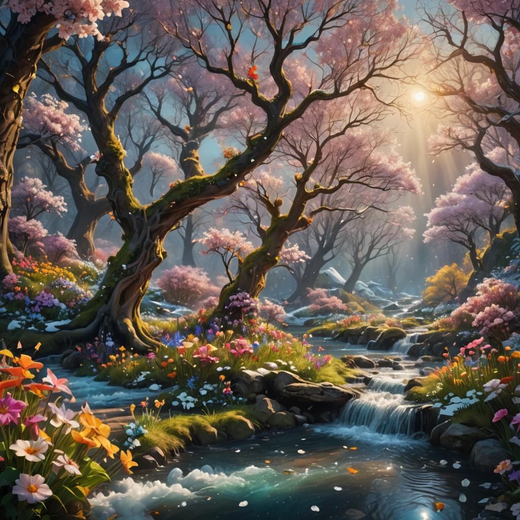 Fairies Awaken Spring in Magic Realism