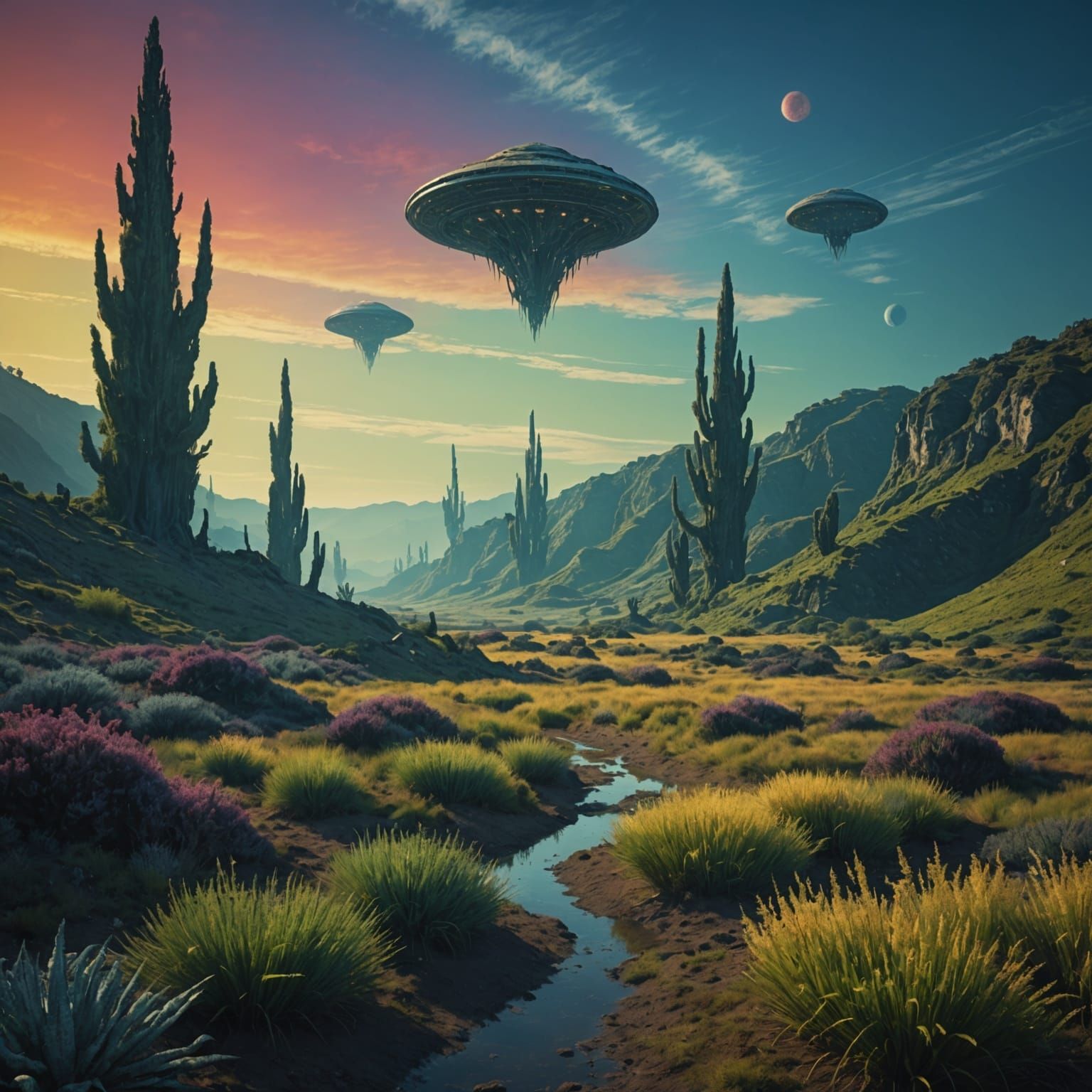 Alien Landscape as Impressionist Painting