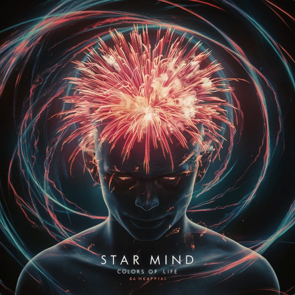 Exploding Head Album Cover in Hyperrealistic Style