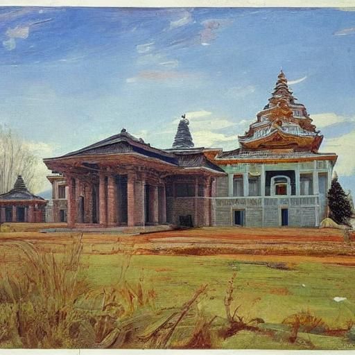 Abandoned Temple: Serebriakova and Warhol Fusion