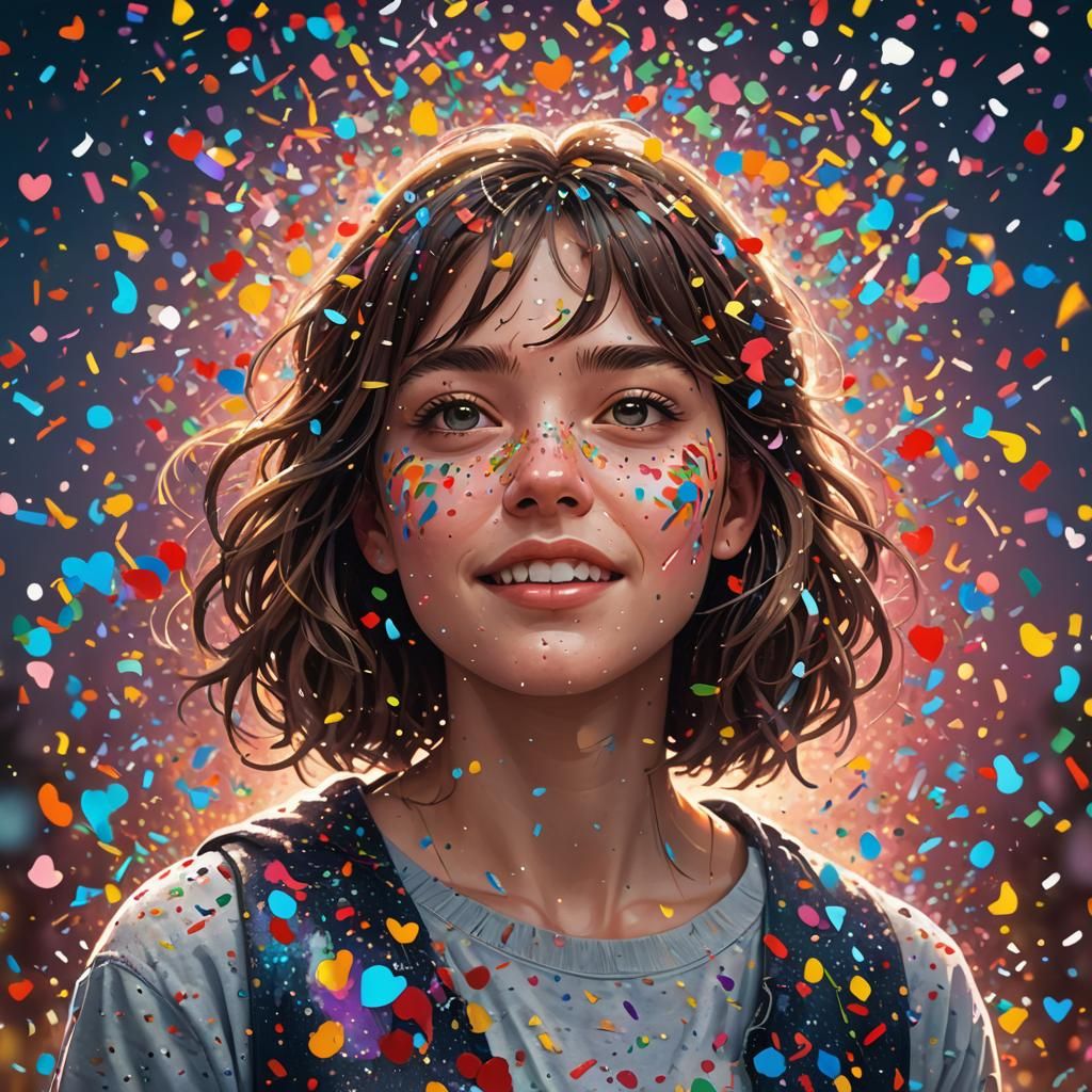 Heart Icon Explosion: A CGI Splash Art Masterpiece