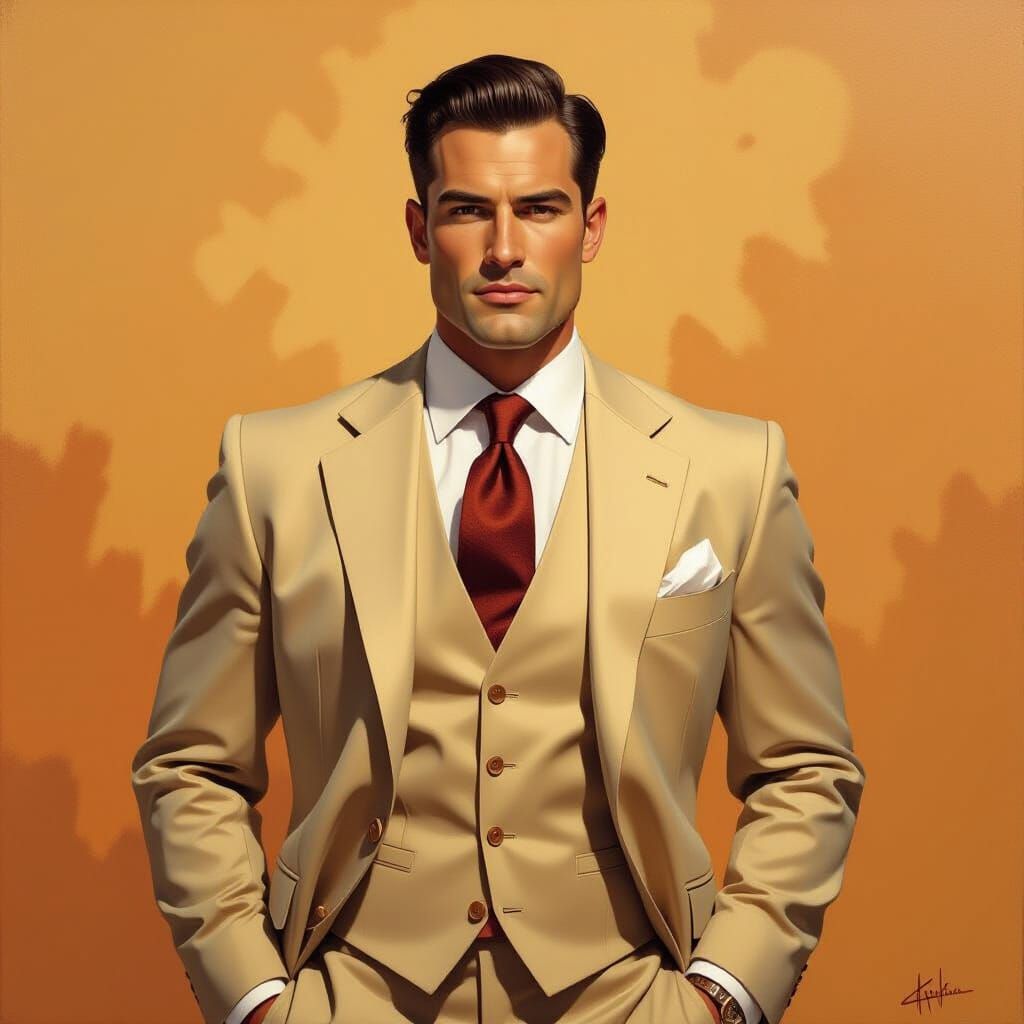 Confident Man in Suit: Classic Portrait Style