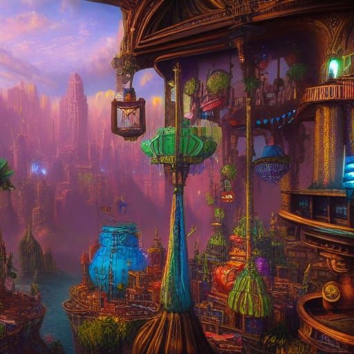 Fantastical Funky Town in Deep Color