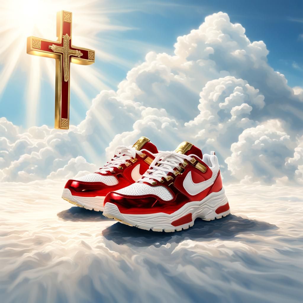 Walk by Faith Sneakers with Gold Cross