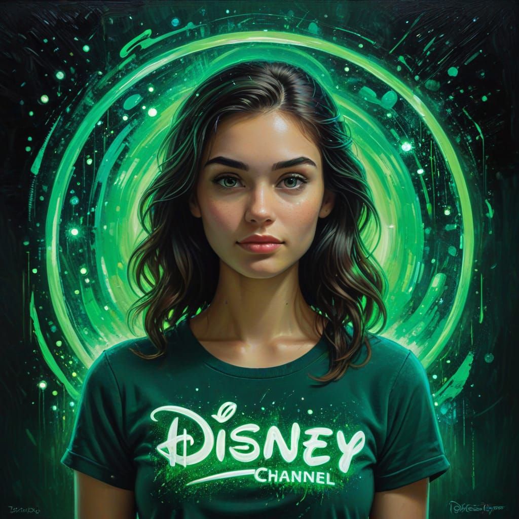 Disney Channel Star in Neo-Impressionist Oil Painting