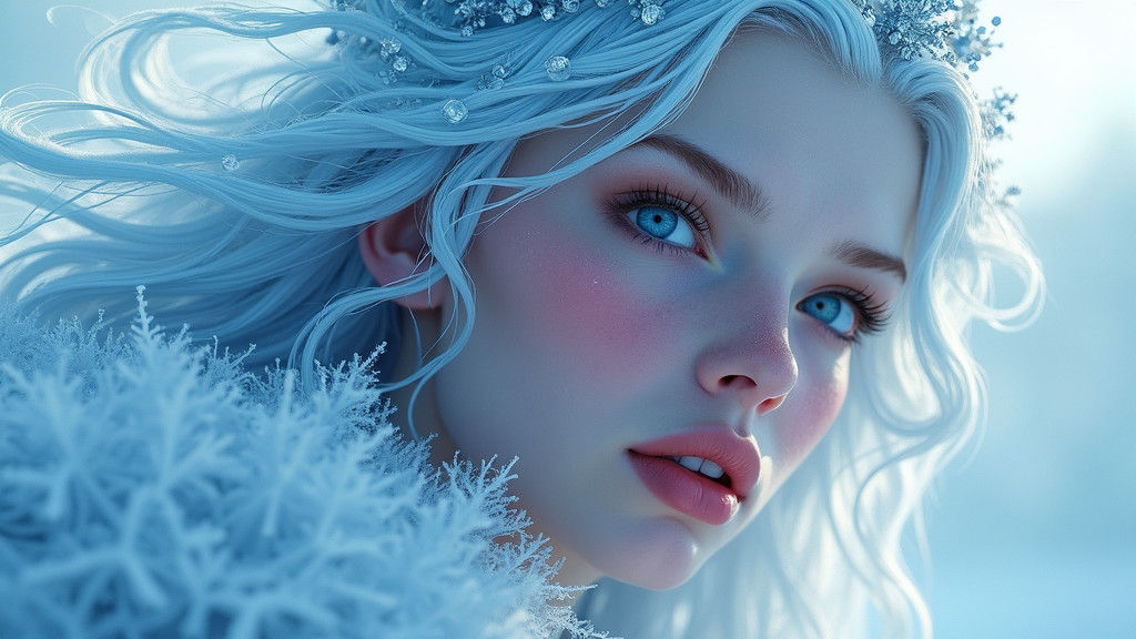 Breathtaking Ice Goddess of Winter Dreams
