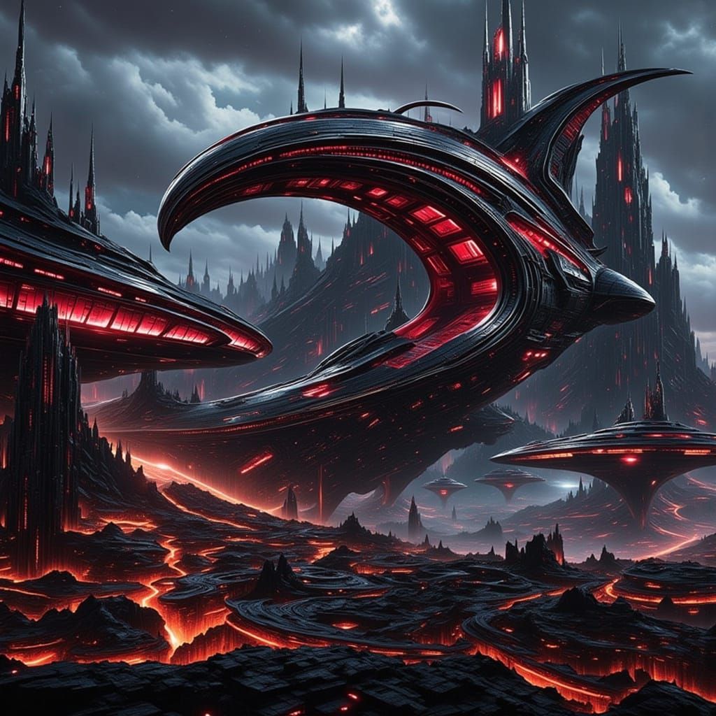 Cyberpunk Metropolis at Sunset