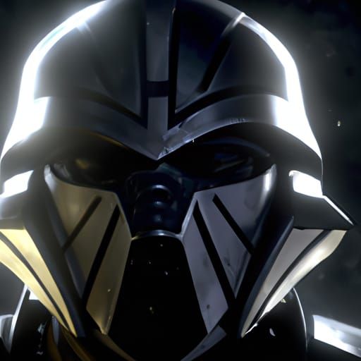 Menacing Sith Lord with Metal Mask in Starfield