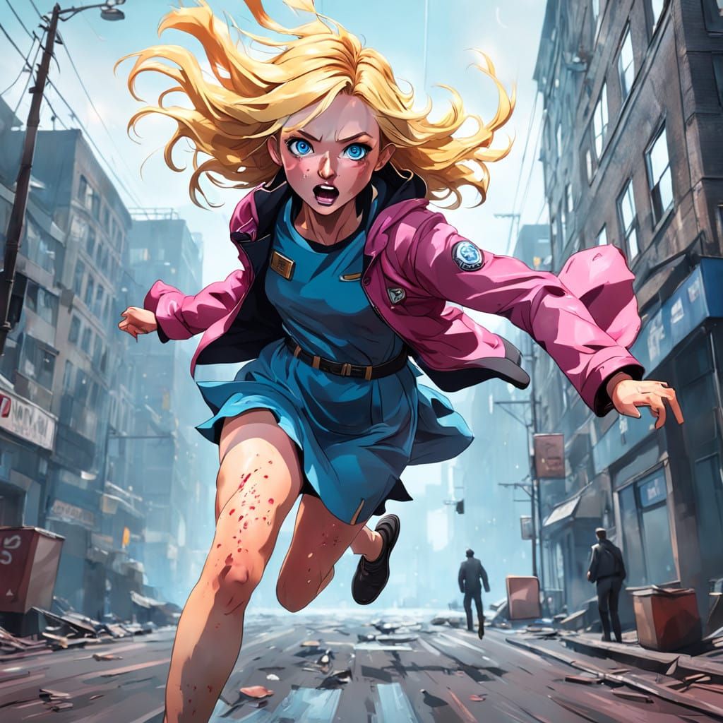 Ethereal Hyperrealistic Girl in Motion