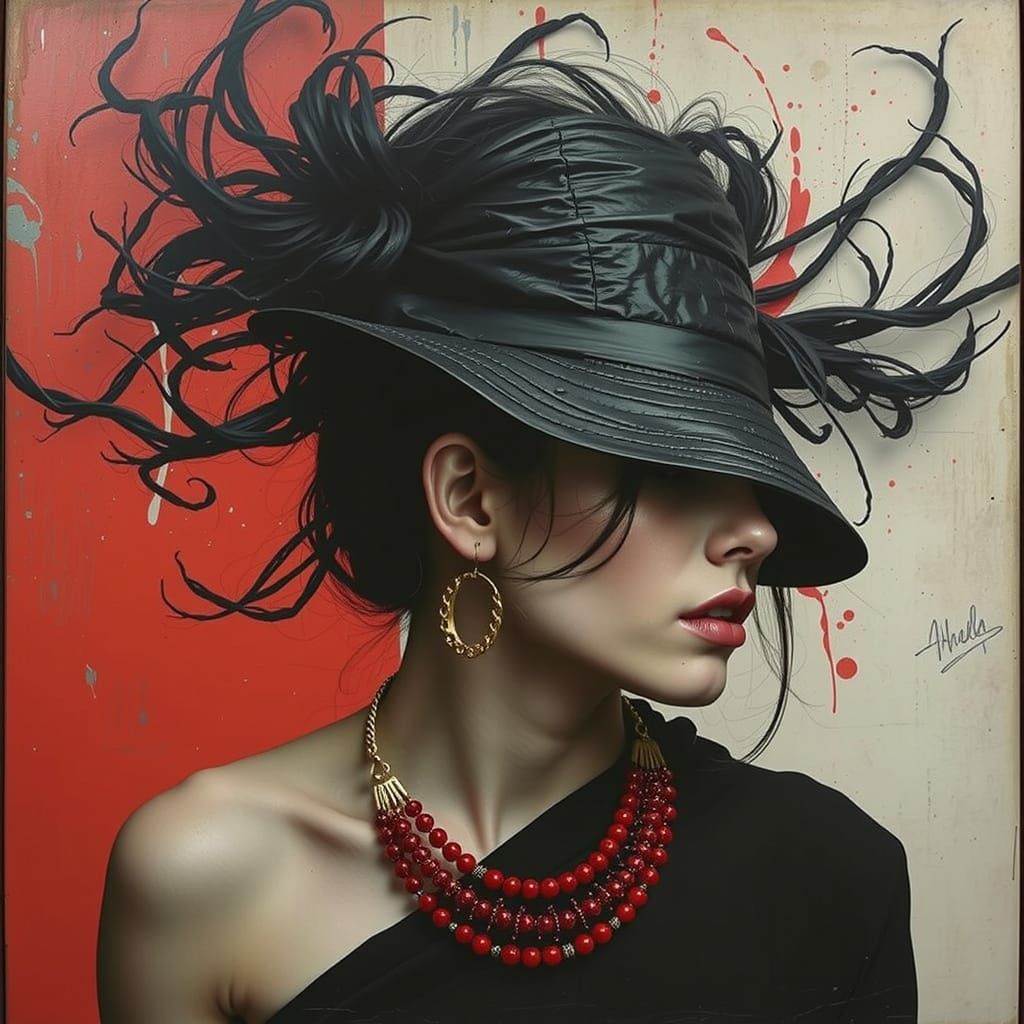 Swirling Abstract Forms in Vibrant Red Hues