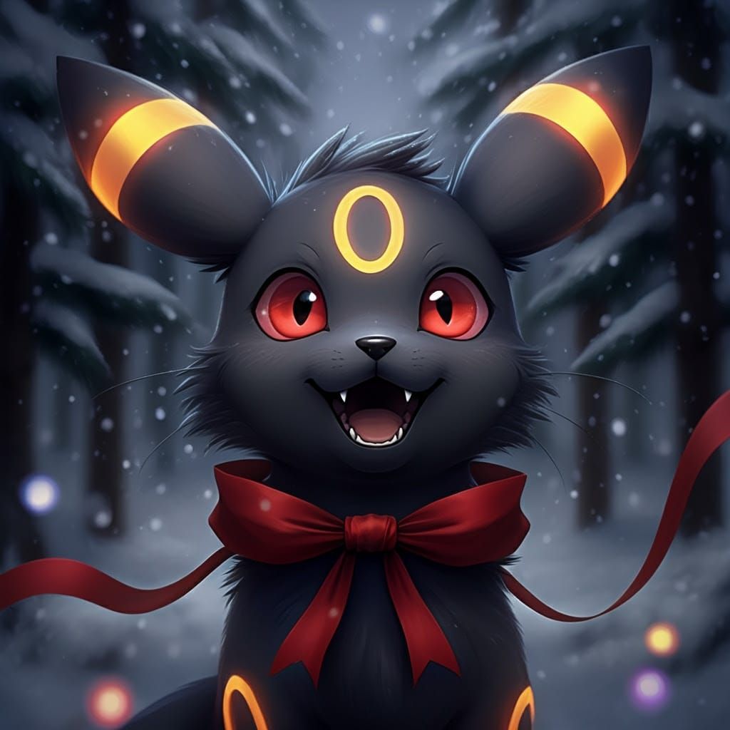 Moody Fox Girl in Snowy Pine Forest